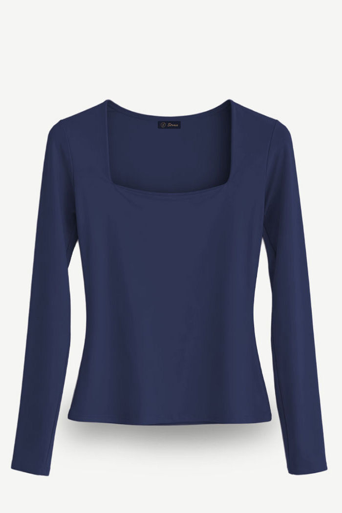 BLUSA MANGA LONGA DALIA - AZUL MARINHO