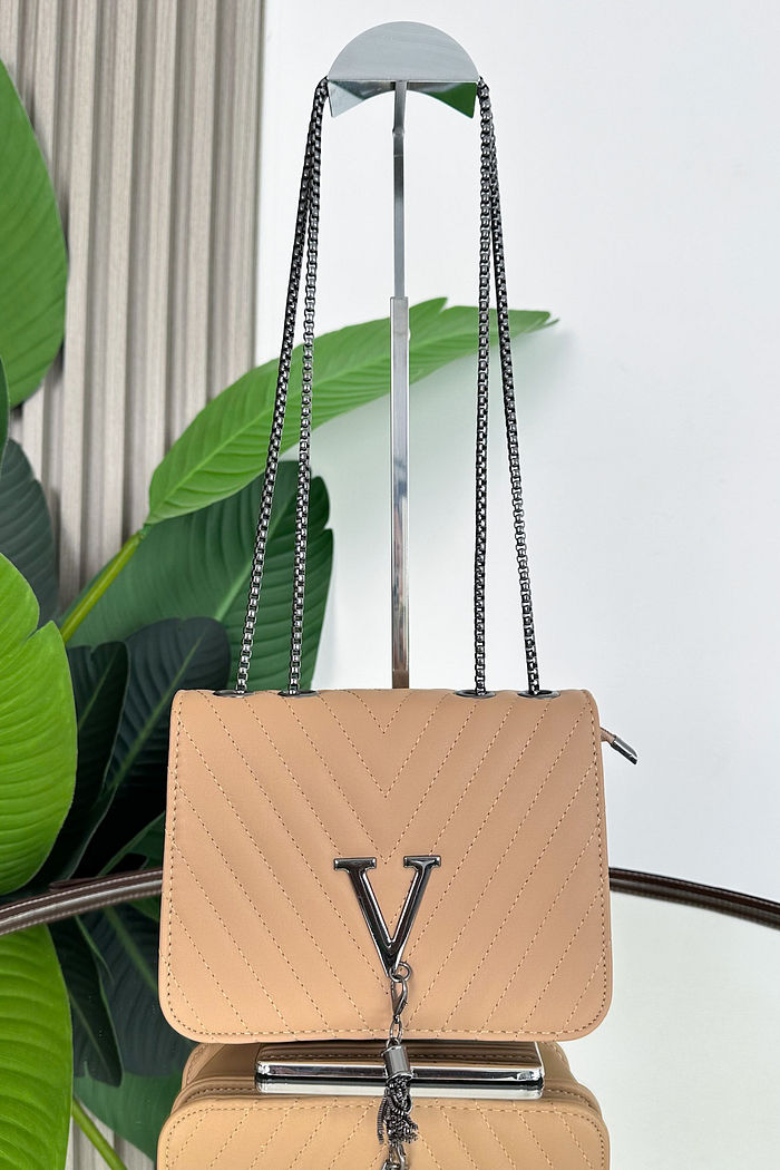 BOLSA COURO ECO GEORGIA - BEGE MÉDIO