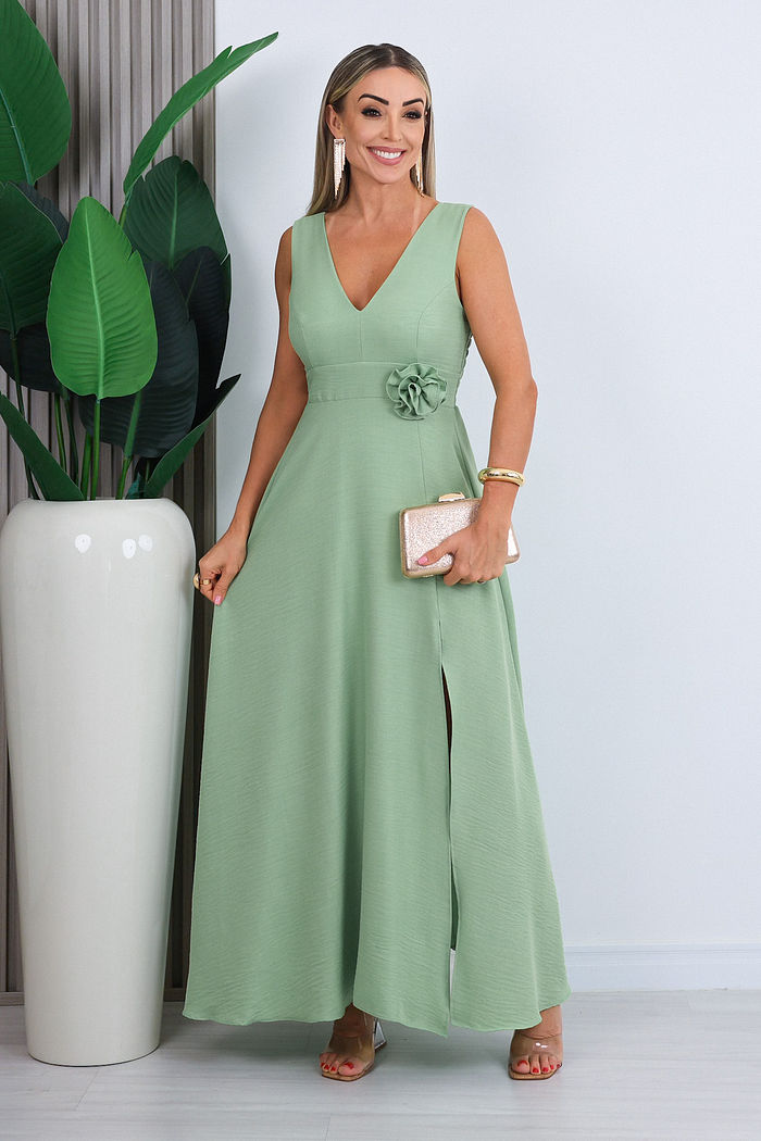 VESTIDO LONGO VIRGINIA - VERDE