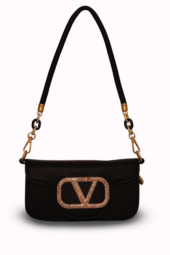 BOLSA TIRACOLO COURO ECO FERNANDA - PRETO