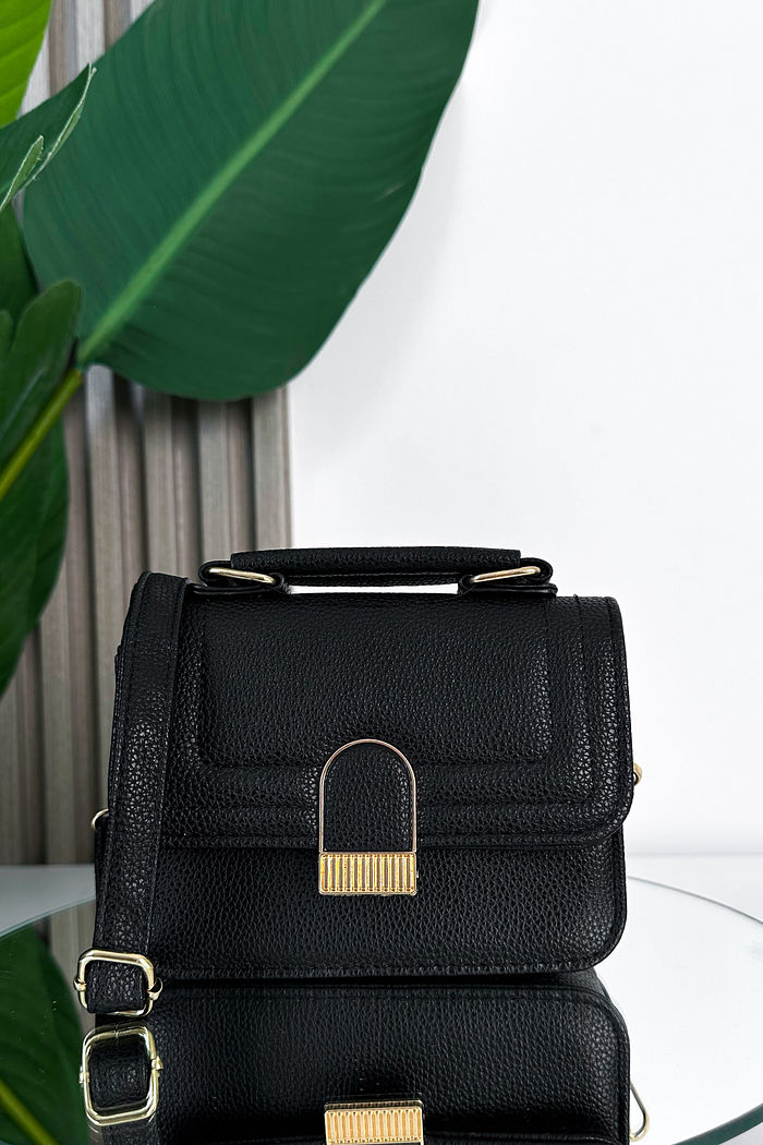 BOLSA COURO ECO AURORA MINI - PRETO