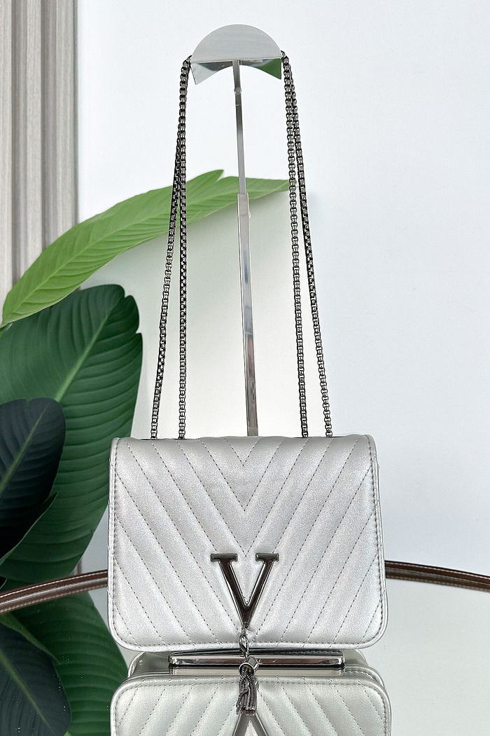 BOLSA COURO ECO GEORGIA - PRATA