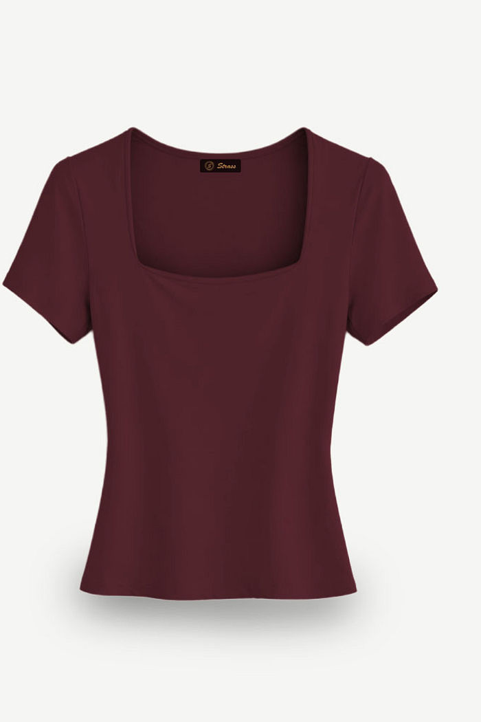BLUSA MANGA CURTA IVI - MARSALA
