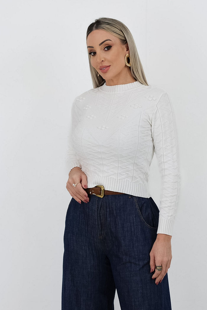 BLUSA MANGA LONGA MODAL LARISSA - OFF