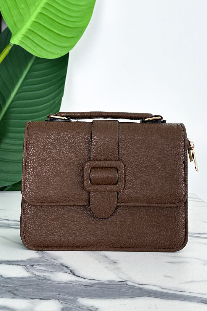 BOLSA COURO ECO MINI CLÉO - MARROM CAFÉ