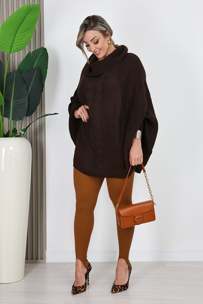 CALÇA LEGGING FUSO BRENA - TERRACOTA