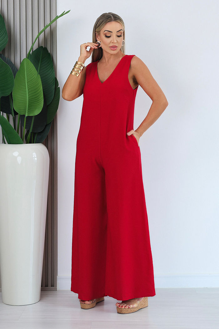 MACACÃO LONGO TAISA - VERMELHO