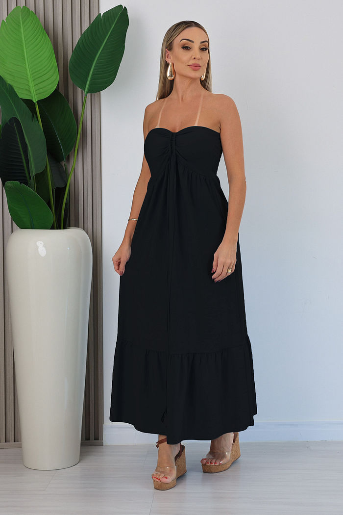 VESTIDO LONGO DRICA - PRETO