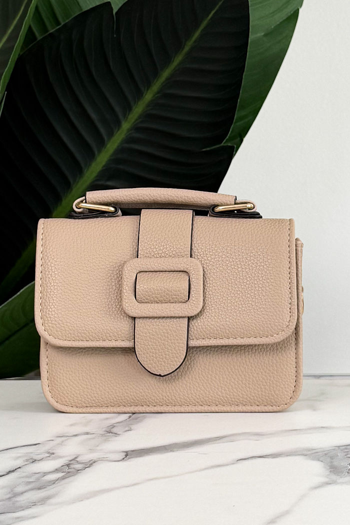 BOLSA COURO ECO CLEO (G) - BEGE MÉDIO