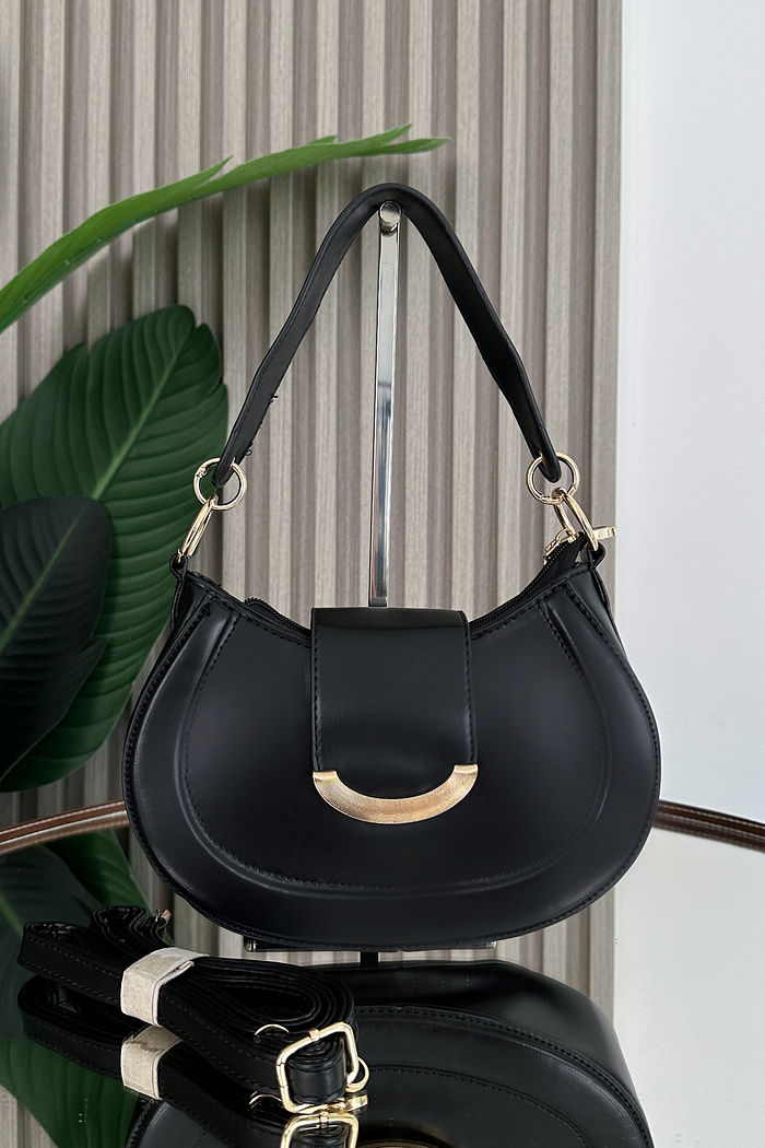 BOLSA COURO ECO JOSI - PRETO