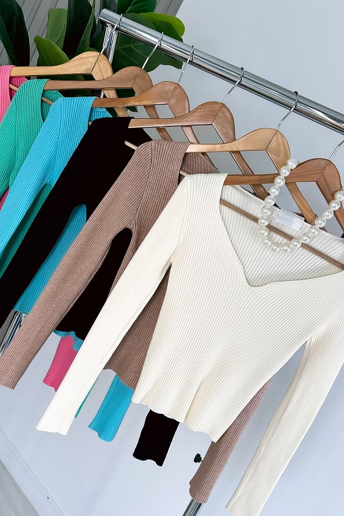 BLUSA MANGA LONGA MODAL KESSIA - VERDE ÁGUA