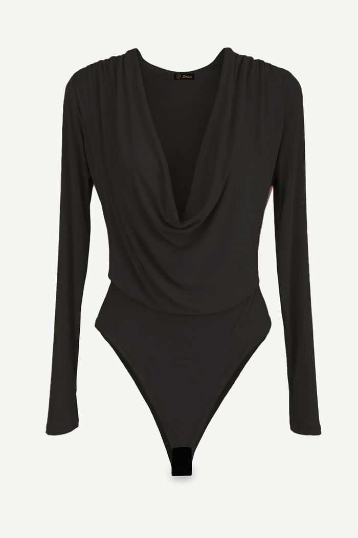 BODY MANGA LONGA JACIELE - PRETO