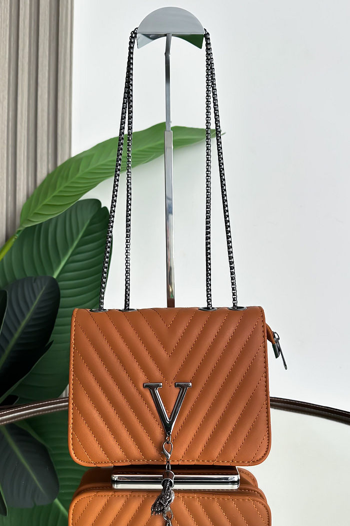 BOLSA COURO ECO GEORGIA - CARAMELO