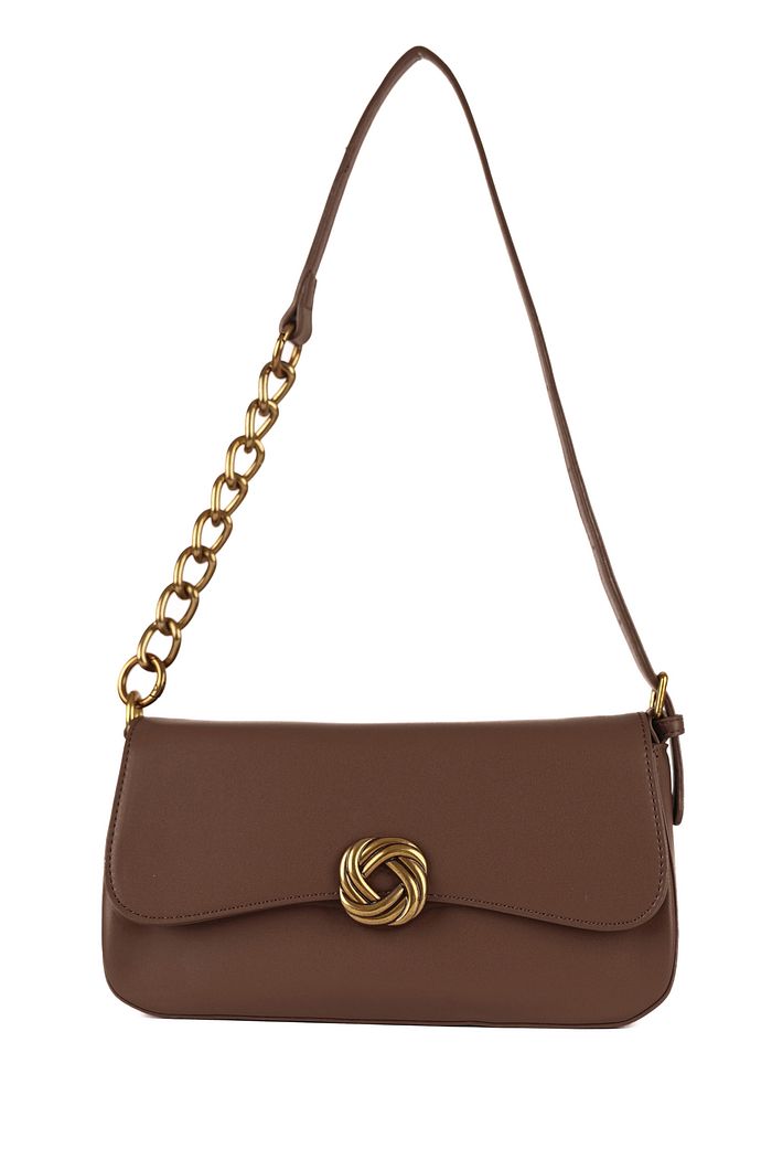 BOLSA COURO ECO AMANDA - MARROM