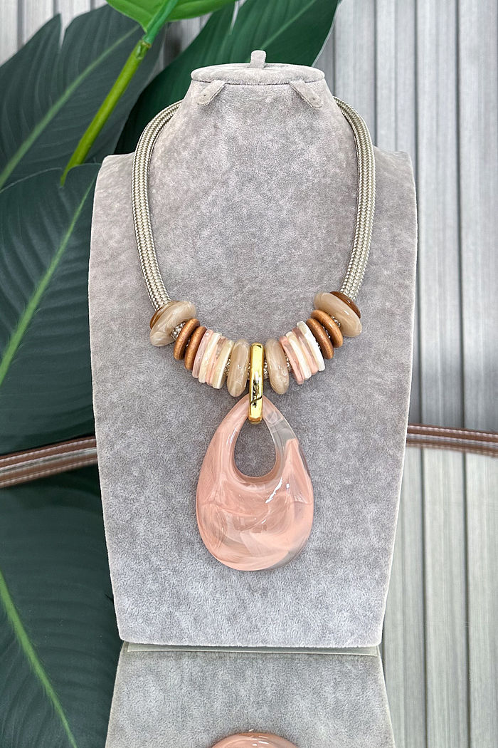 COLAR CORDA NICOLE - ROSE