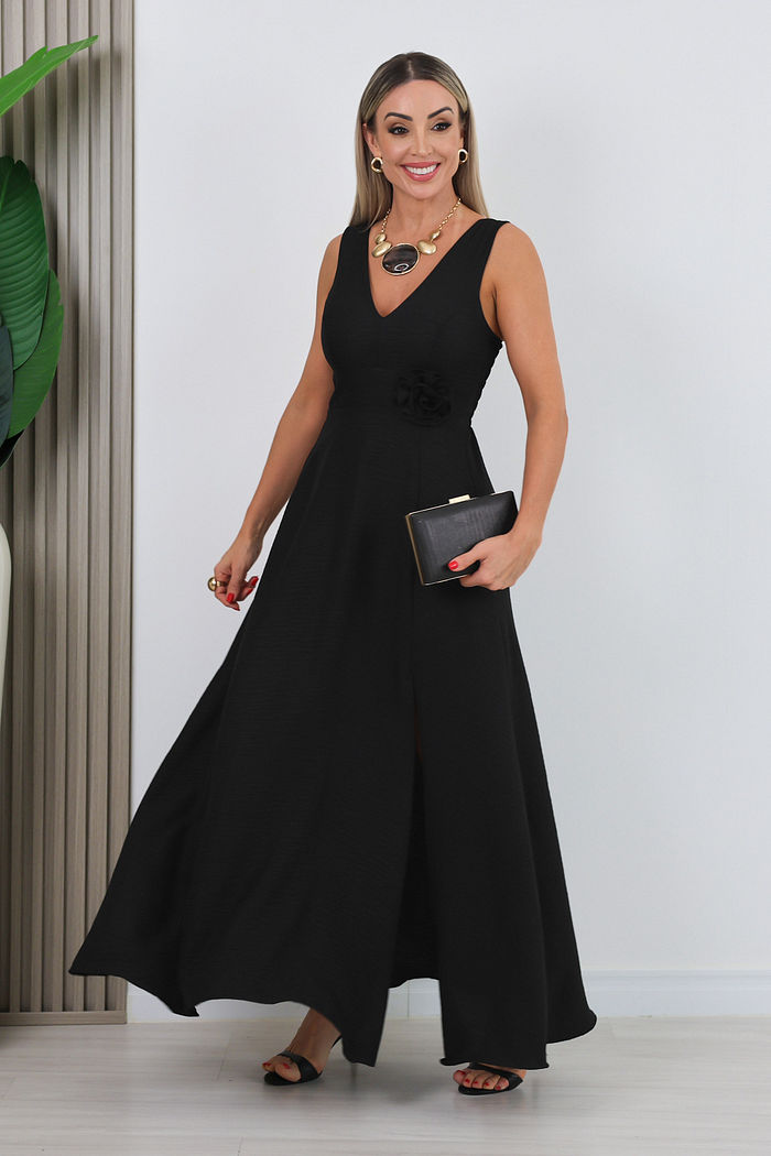 VESTIDO LONGO VIRGINIA - PRETO
