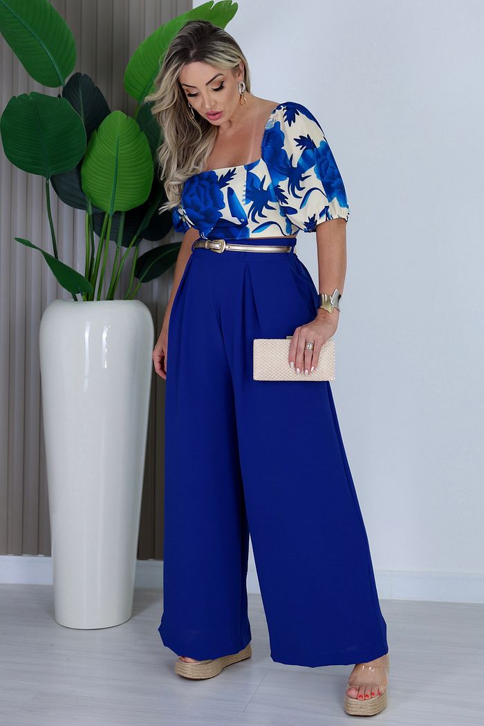 CALÇA PANTALONA IANCA - AZUL BIC