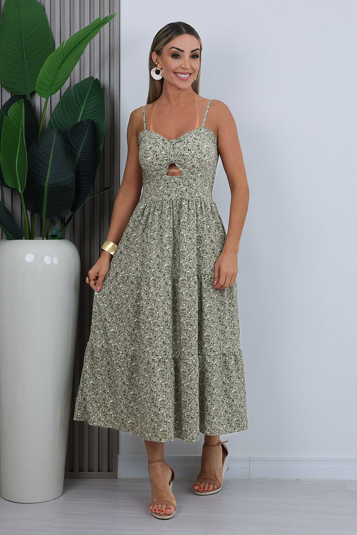 VESTIDO ALÇA FINA SAMARA - MENTA