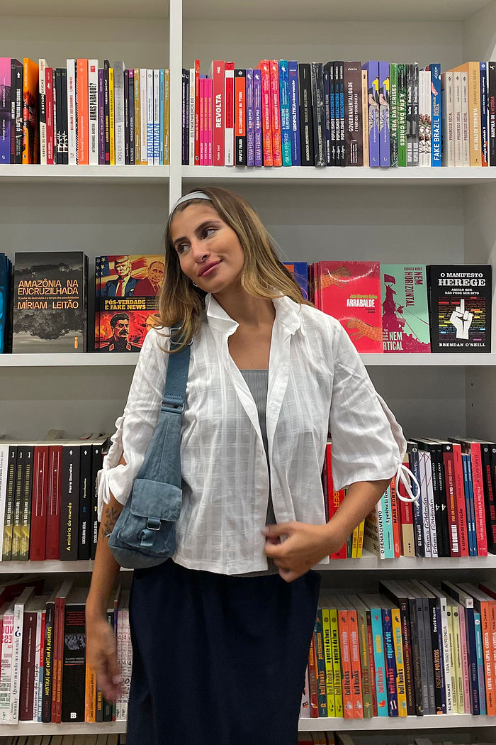 Camisa Bordado Algodão Franzida Branca