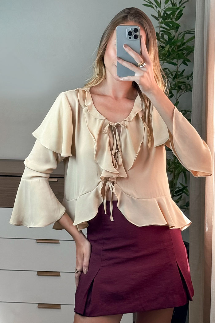 Bata Babados e Laços Crepe 2 Cores