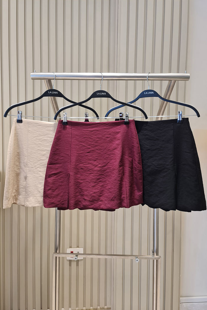 Short Saia com Pregas Marrant 3 Cores