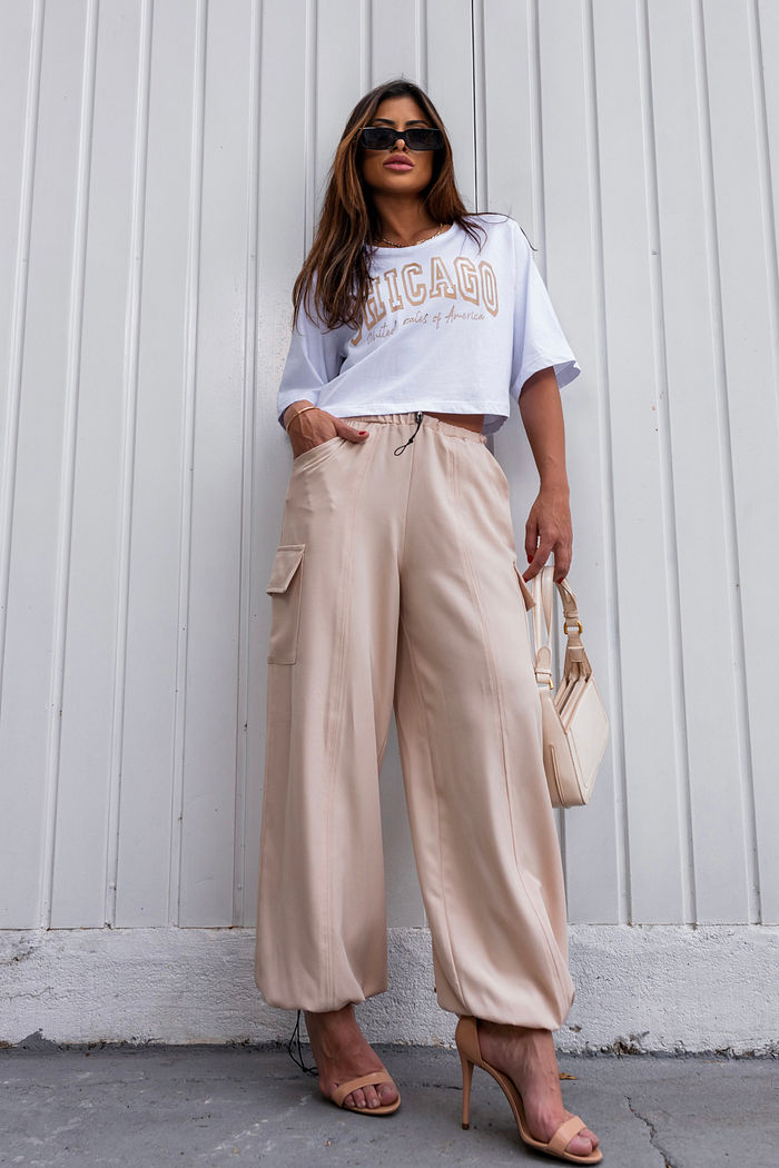 Tshirt Cropped Chicago Branco