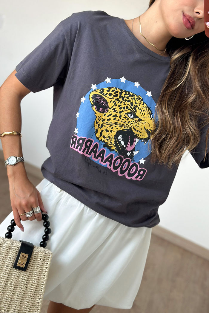 Tshirt Over Roar Algodão 3 Cores