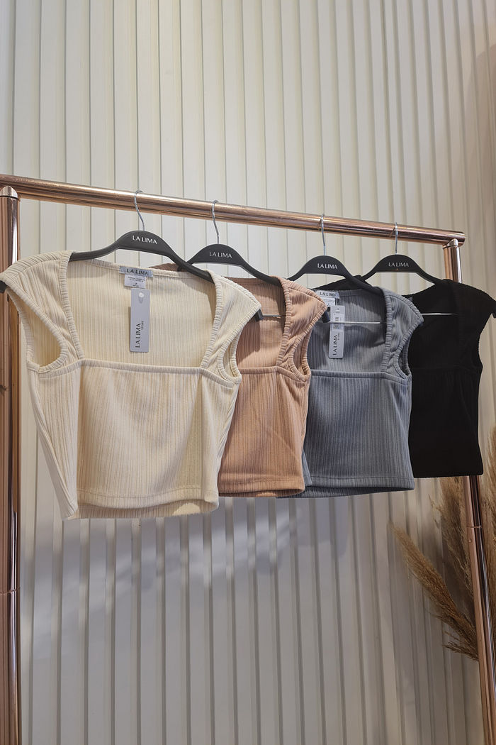 Cropped Decote Suede Cores