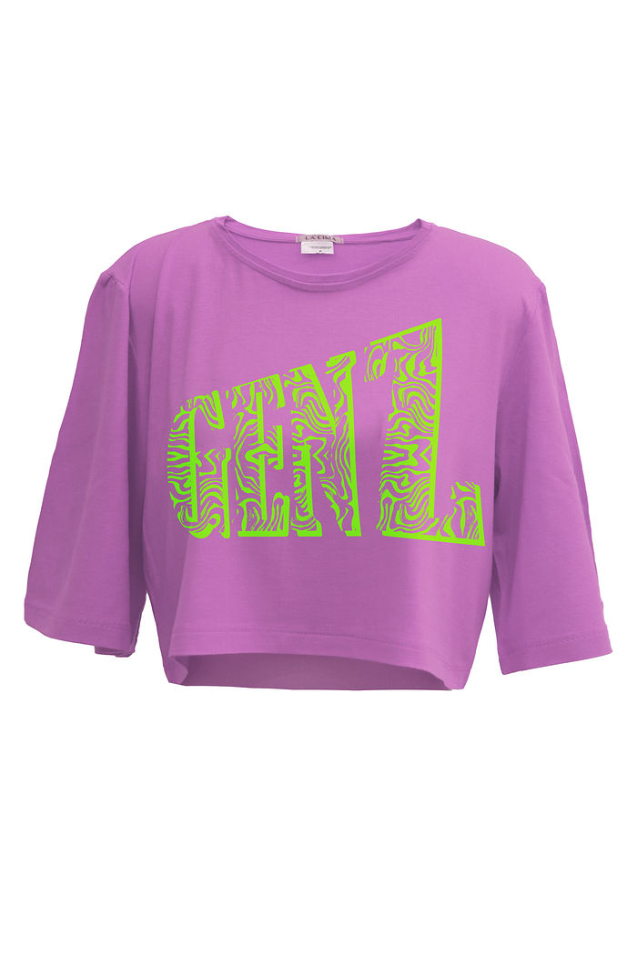 Cropped Tee GEN Z Viscolycra Lavanda