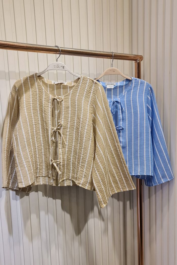 Batinha Reta de Crepe Linho de Lacinhos 2 Cores