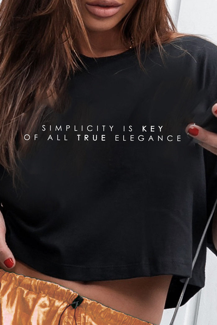 Tshirt Cropped Simplicity Preto