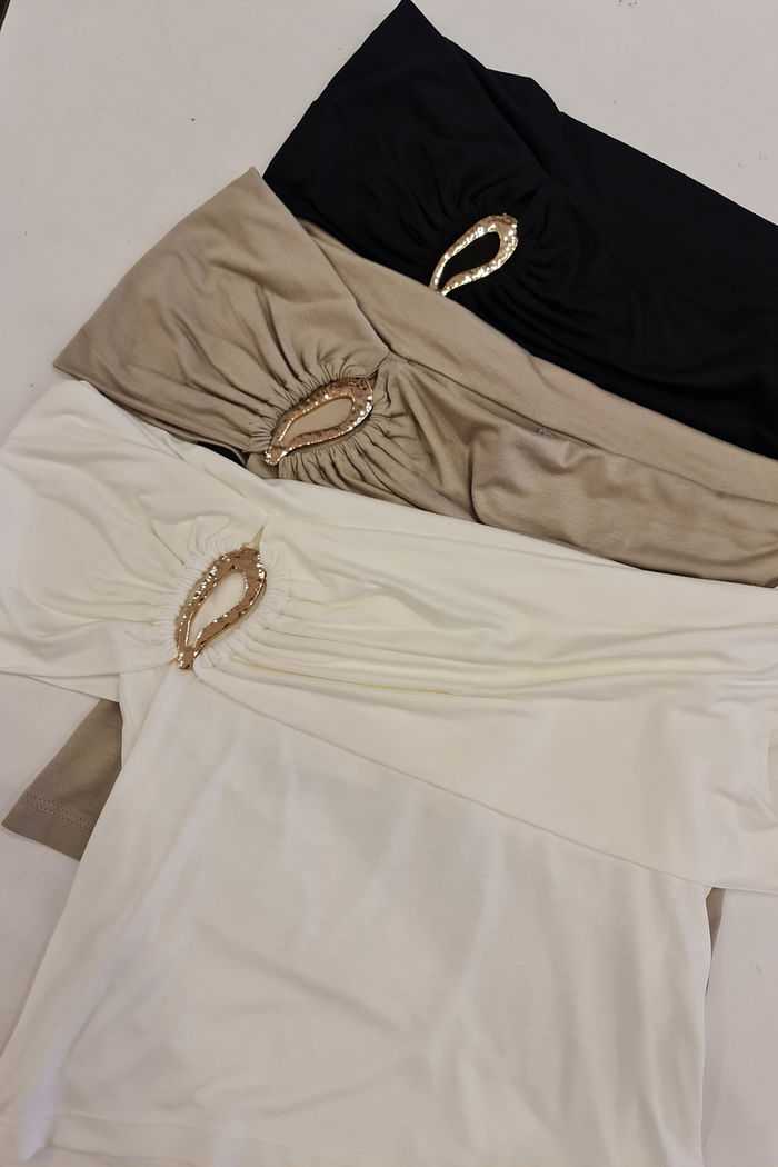 Blusa Ombro a Ombro Fivela 5 Cores