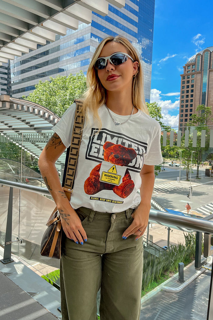 Tshirt Teddy Alert Off White