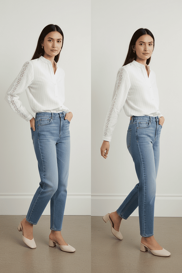 Camisa Renda Bordada 2 Cores