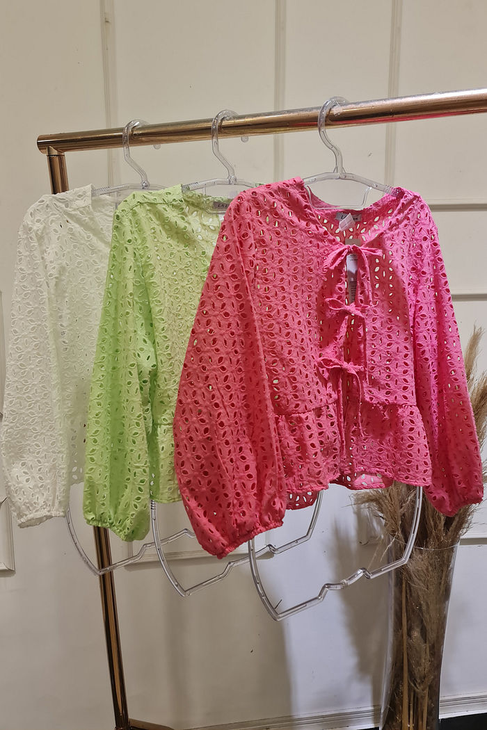 Bata Lacinhos Laise Bordado Flor