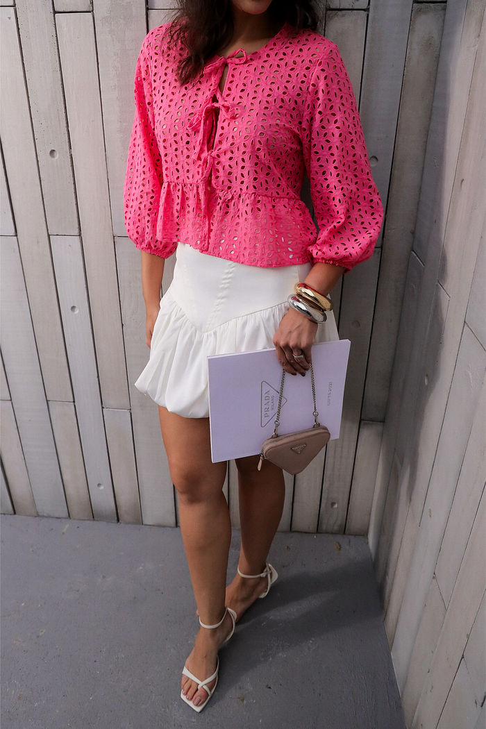 Bata Lacinhos Laise Bordado Flor