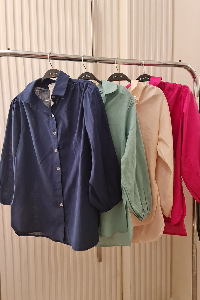 Camisa Bufante Oversized Algodão Cores