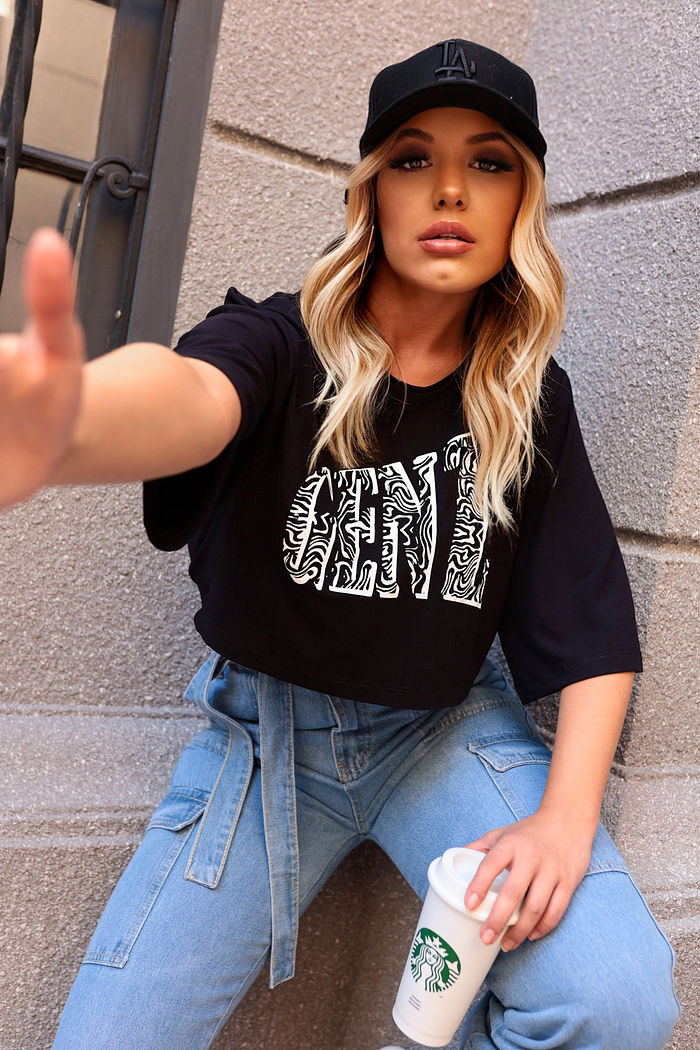 Cropped Tee GEN Z Viscolycra Preto