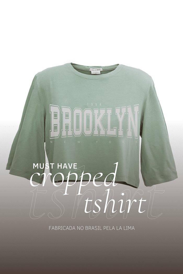 Cropped Tee BROOKLYN Viscolycra Verde