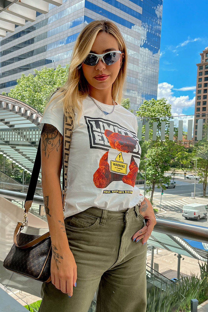 Tshirt Teddy Alert Off White
