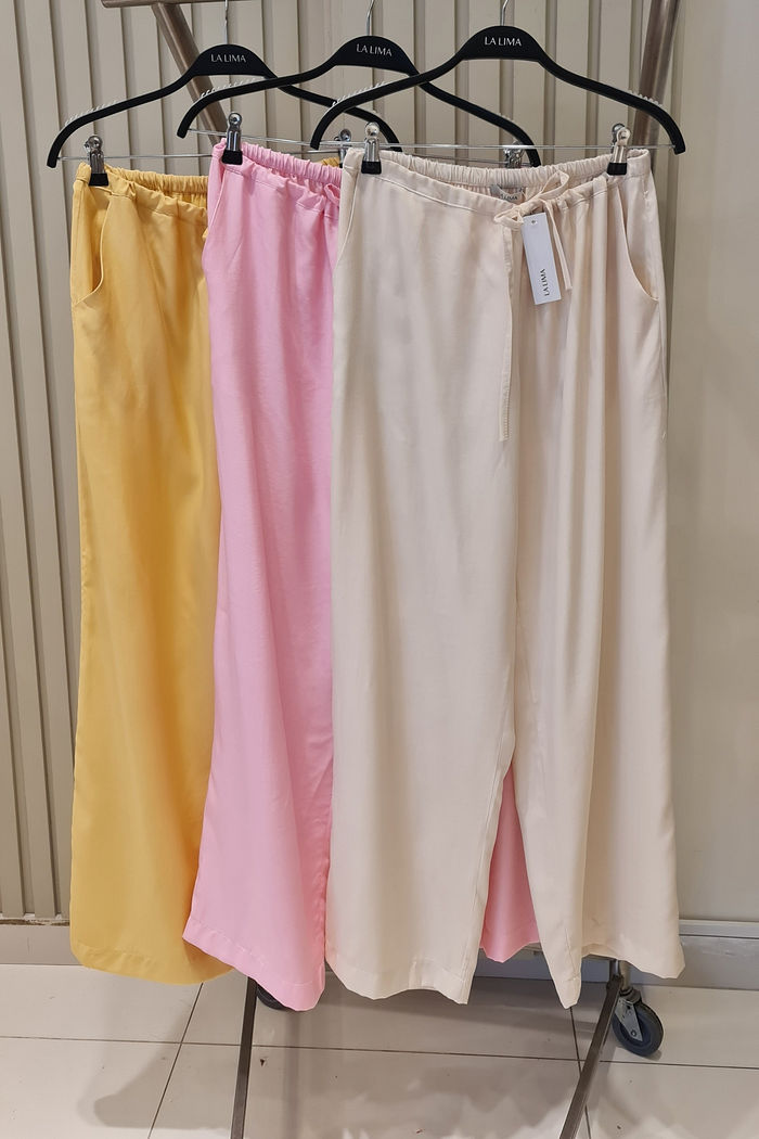 Calça Soltinha com Cinto Ajustável 3 Cores