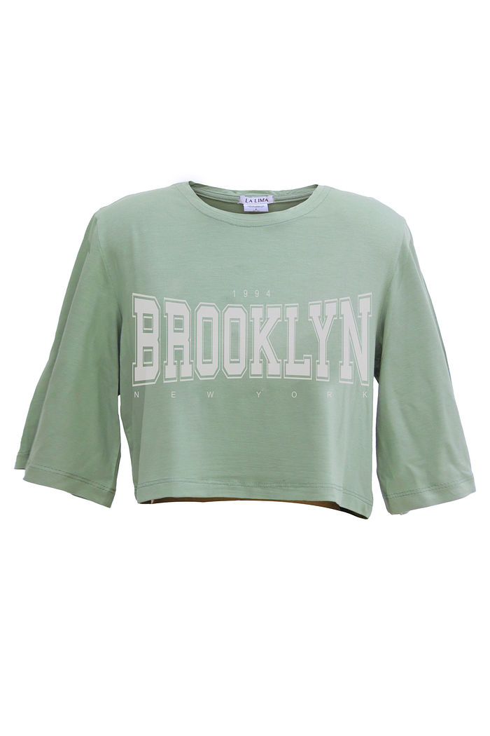 Cropped Tee BROOKLYN Viscolycra Verde