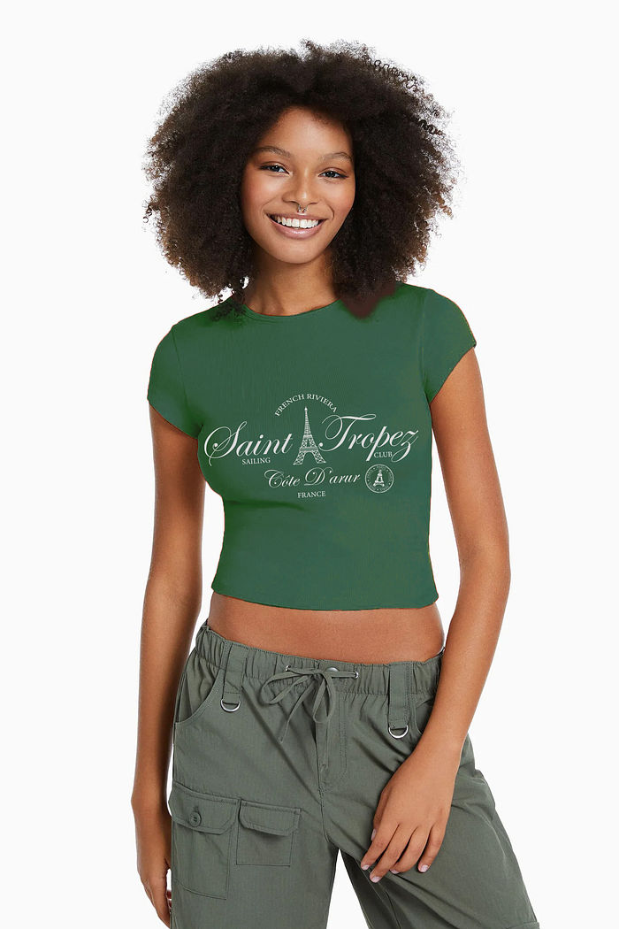 Cropped Saint Tropez Viscolycra Verde
