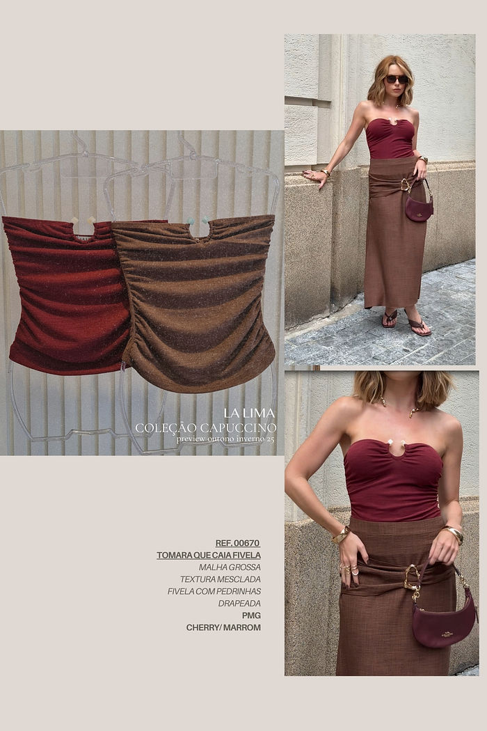 Blusa Tomara Que Caia com Fivela 2 Cores