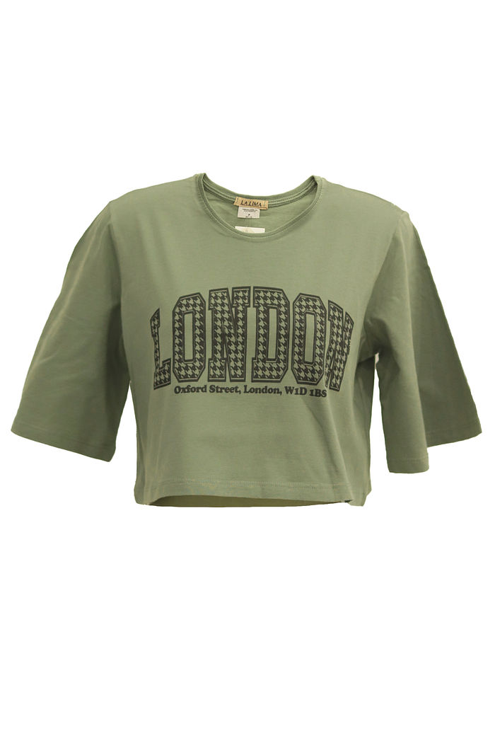 Tshirt Cropped London Verde
