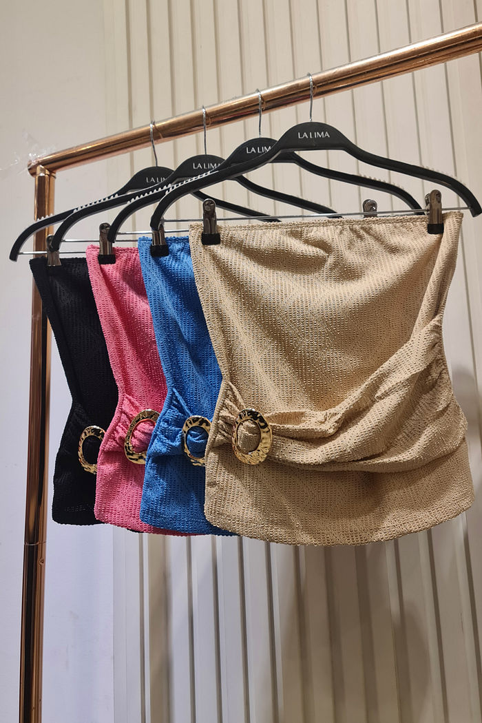 Tomara Caia Renda Fivela Dourada 4 Cores