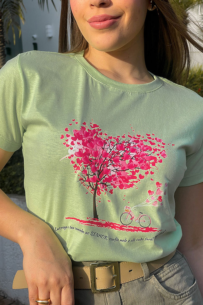 T-Shirt Entrega o teu caminho ao Senhor DTF - Menta