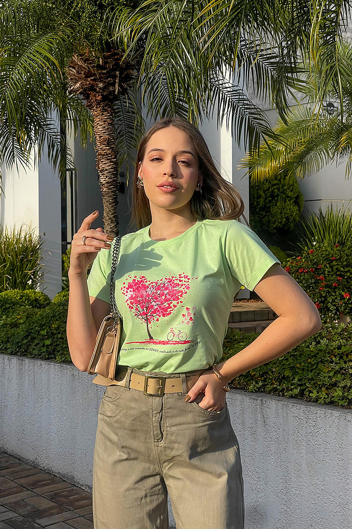 T-Shirt Entrega o teu caminho ao Senhor DTF - Menta