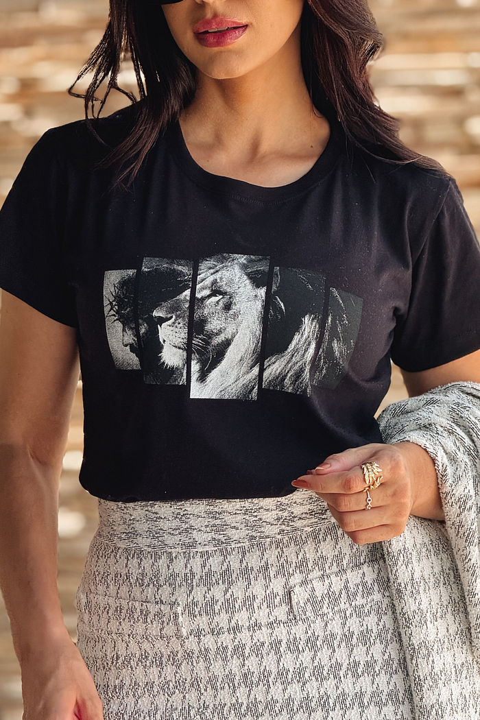 T-Shirt Cristo Rei - Preto