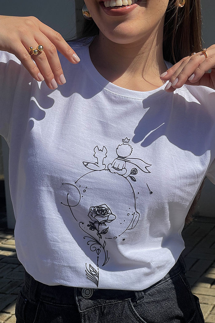 T-Shirt Pequeno príncipe - rosa AR - Neve